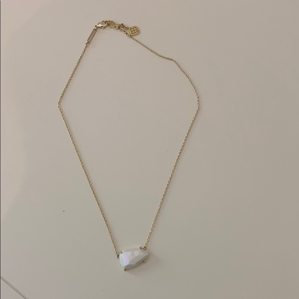White Reflective Stone Kendra Scott Necklace